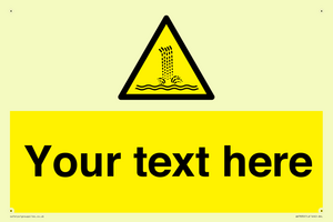 Custom warning artificial waterfall